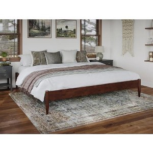 AFI Furnishings Pasadena 14 in King Platform Bed Frame in Walnut - 1 of 4