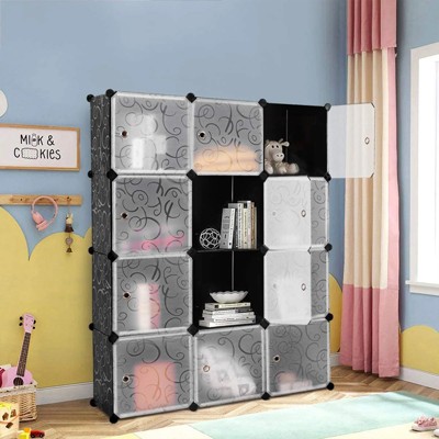 SKONYON 12 Cube Storage Organizer Steel Frame