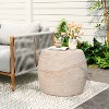 Christopher Knight Home Gilda Outdoor Oval Shape Travertine Lightweight Concrete Side Table - 2 of 4