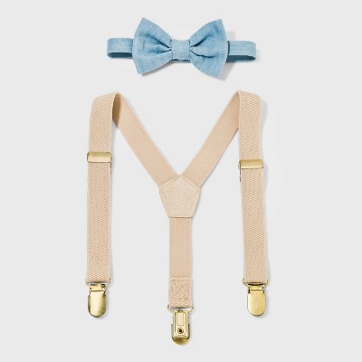 Toddler Boys' Suspender Bowtie Set - Cat & Jack™ Tan