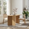 67" Farmhouse Large Rectangle Yellow Dining Table for 4-6 People with V-Shaped Legs for Dining Room and Living Room - 4 of 4