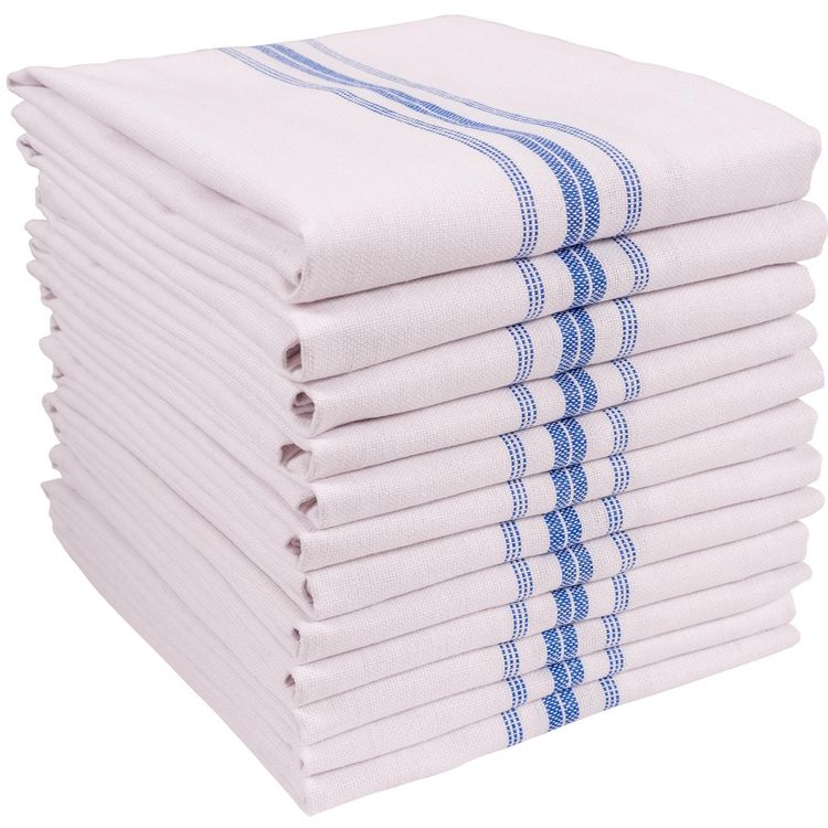 KAF Home Farmhouse Stripe Set Of 12 Kitchen Towels - 15" x 25", 1 of 6