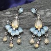 SOHI Women's Blue  Teardrop Stone Drop Earrings - 2 of 3