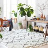 Hauteloom Catoosa White/Black Trellis Wool Rug - 4 of 4
