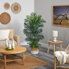 Nearly Natural 5-ft Areca Artificial Palm Tree in Boho Chic Handmade Cotton & Jute White Woven Planter UV Resistant (Indoor/Outdoor) - 4 of 4