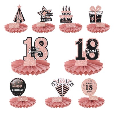 Unique Bargains Birthday Decoration Party Table Centerpieces 9 Pcs