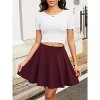 Women's High Waist Flared Mini Skater Skirt - Versatile Casual with Pockets - 2 of 4