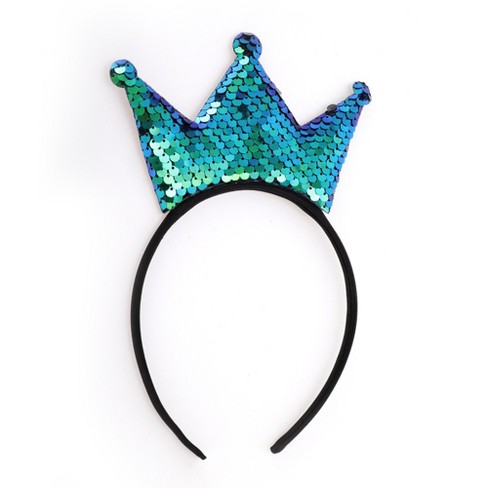 Unique Bargains Crown Sequins Headband for Halloween 1 Pc - image 1 of 4