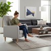 Faux-Shearling Accent Chair with Pillow, Modern Comfy Armchair with Ergonomic Backrest and Padded Armrests - 2 of 4