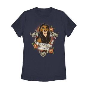 Women's Lion King Scar Surrounded By Idiots Tattoo T-Shirt - 1 of 4