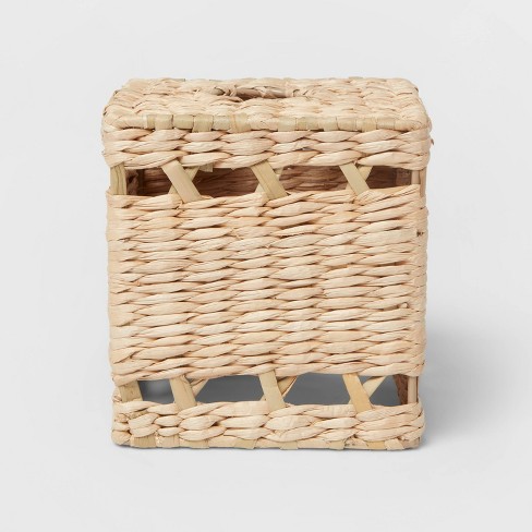 Rattan Hand-Woven Tissue Box Cover - Brown | OKA US