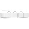 vidaXL Dog Kennel Silver Galvanized steel, polyethylene Large Durable - 4 of 4