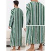 Lars Amadeus Men's Color Block Button Down Striped Lounge Nightgown - 4 of 4