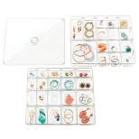 mDesign Stackable Plastic Jewelry Box, Storage Organizer, 3 Pieces