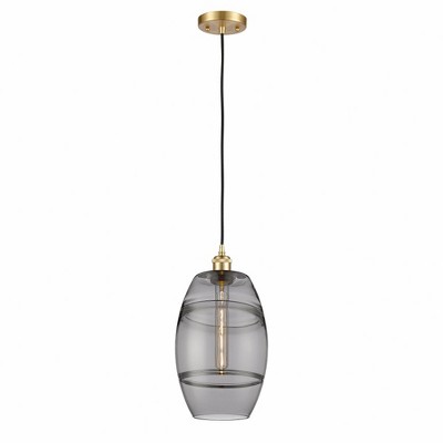 Vaz - 1 Light Cord Hung Mini Pendant In Industrial Style-9.88 Inches Tall and 8 Inches Wide