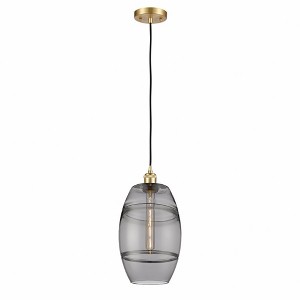 Vaz - 1 Light Cord Hung Mini Pendant In Industrial Style-9.88 Inches Tall and 8 Inches Wide - 1 of 1