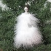 Italian Ornaments 7.0 Inch Olivia In White Feather Dress Ornament Italian Diva Lady Tree Ornaments - 3 of 4