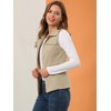 Allegra K Women's Zip-Up Sleeveless Turn Down Collar Cargo Utility Vest with Pockets - 4 of 4