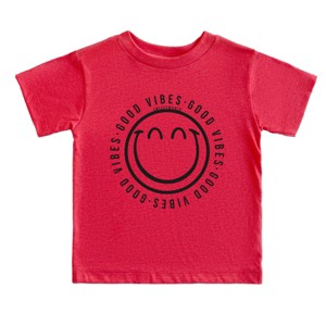 The Juniper Shop SmileyWorld Good Vibes Outline Toddler Short Sleeve Tee - 1 of 4