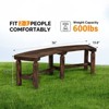 Karl Home | 56 In. 2-Person Fir Curved Outdoor Bench - 2 of 4