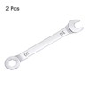 Unique Bargains High Carbon Steel Metric Offset 6-Point End and Angled Open-End Thin Combination Wrenches 2 Pcs - 3 of 4