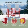 WestinTrends Azura Outdoor Tall Adirondack Chairs With Connecting Table Tray (Set of 2), White - 3 of 4