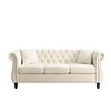 3+2 Velvet Chesterfield Sofa with Nailhead Trim & Pillows - 4 of 4