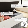 Hooseng End of Bed Storage Bench Safety,  PU Storage Bench with Button Tufted, Storage Ottoman Bench with Flipping Lid and Storage - 4 of 4