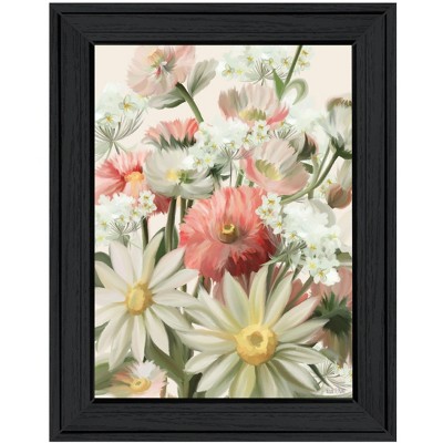 HomeRoots Summer Wildflowers For You Black Framed Print Wall Art