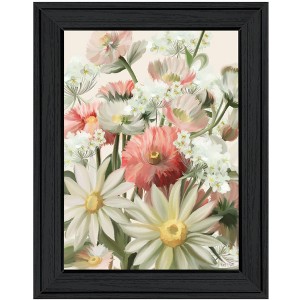 HomeRoots Summer Wildflowers For You Black Framed Print Wall Art - 1 of 4