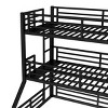 TopComfy Beds Metal Twin over Full Bunk Bed Teens Bed Space Saving Noise Reduced No Box Spring Needed for Bedroom, Black, 56.7"*78.7"*119.93" - 3 of 4