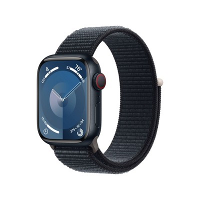 Apple Watch Series 9 Gps + Cellular (2023) 45mm Midnight Aluminum Case With  Midnight Sport Loop : Target