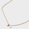 14K Gold Plated Cubic Zirconia Pearl Charm Pendant Necklace - A New Day™ Gold - 4 of 4