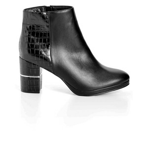 Women's  Wide Fit Rubi Ankle Boot - black | CITY CHIC - 1 of 4