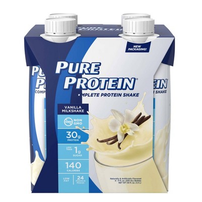 Pure Protein Complete 30g Protein Shake - Vanilla Cream - 4ct/44 fl oz