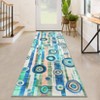 Indoor Modern Washable Area Rugs with Circle Print, Colorful Soft Non Slip Floor Carpet for Bedroom Living Room - 2 of 4