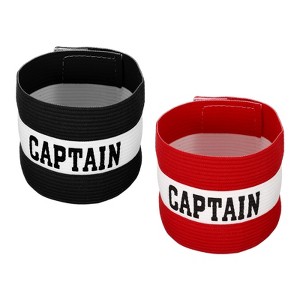 Unique Bargains Adjustable Elastic Soccer Basketball Training Captain's Armband 2 Pcs - 1 of 4
