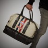 GrandPrix Originals Gulf Leather/Canvas Track Sport Dual-Compartment Duffel Bag - 3 of 3