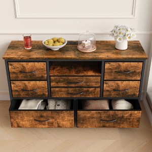 COZONY 8-Drawer TV Stand Dresser 47" Wide - Spacious Storage Chest with Power Outlets for Bedroom, Living Room & Entryway - 1 of 4