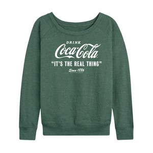 Women's - Coca-Cola - It's The Real Thing Lightweight French Terry Slouchy - 1 of 4