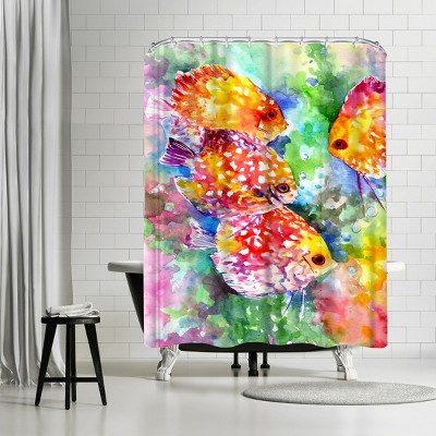 Tie dye deals shower curtain