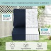 Aoodor Outdoor Patio Chair Cushions Set, Sunbrella Fabric Weather-Resistant Outdoor Cushion with Individual Pocket Springs, Set of 2 - 4 of 4