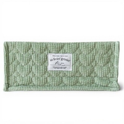 Anna-Kaci Rectangular Quilted Storage Box with Soft Sides and Label Accent 4.7x11x6.3in