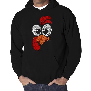 LA Pop Art Turkey Face - Men's Word Art Hooded Sweatshirt - 1 of 4