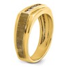 Black Bow Jewelry Men's 8mm 14K Yellow Gold 5-Stone 1/4 Ctw Diamond Tapered Band - 3 of 4