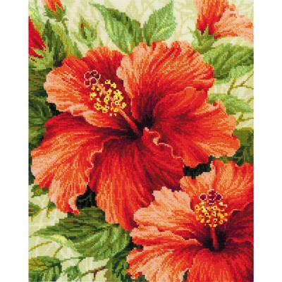 RIOLIS Counted Cross Stitch Kit 15.75"X19.75"-Hibiscus