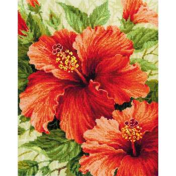 RIOLIS Counted Cross Stitch Kit 15.75"X19.75"-Hibiscus (10 Count)