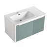 ChicFurnit Bathroom Sinks Ceramic Vanity Sink Glossy Finish with Faucet Hole for Bathroom, White, 35.6"*19.9"*7.9" - 3 of 4