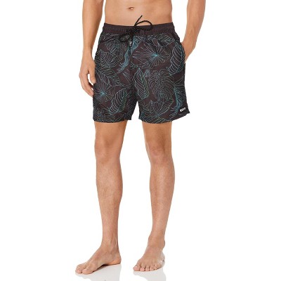 Мужские шорты Neff Daily Tropic Hot Tub Board Shorts for Swimming (Black Tropic, 4XL) — фото 2
