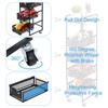 Unique Bargains Rotating Metal Space Storage Shelving Saving Durable Rolling Cart 1 Set - 3 of 4
